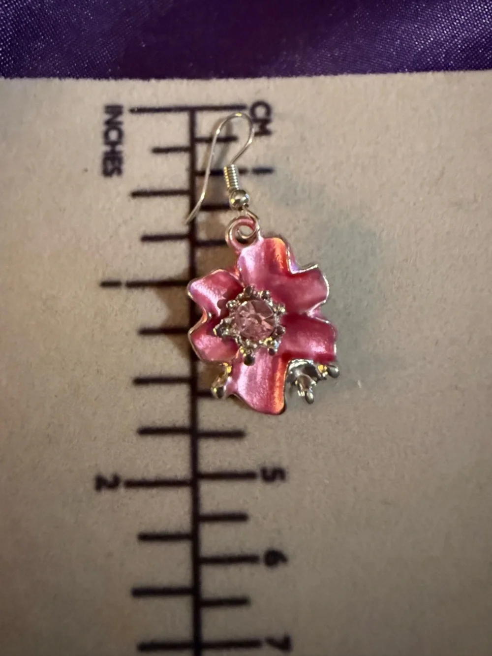 Floral Pink Statement Necklace and Earrings- Women Jewelry - Picture 6 of 7